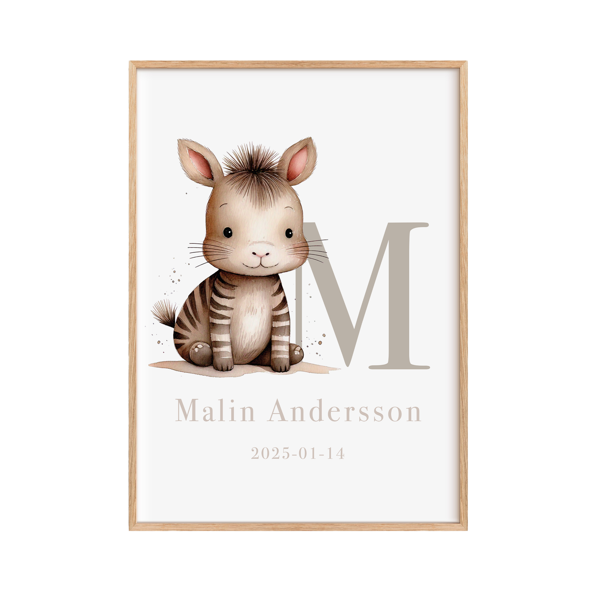 Personliga Barntavlor - Zebra