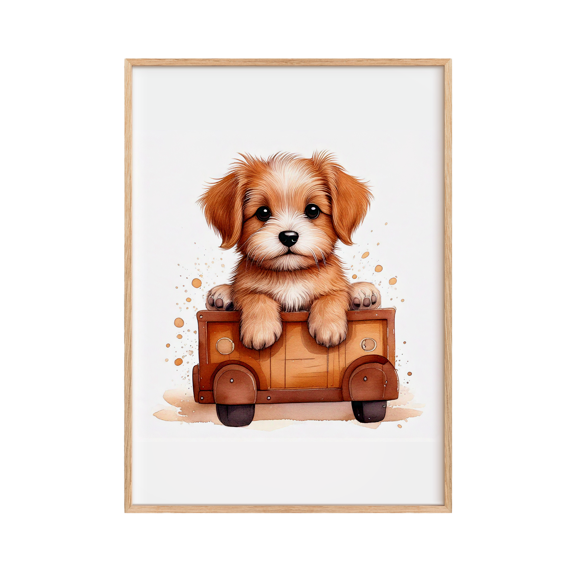 Barntavlor - hund i korg