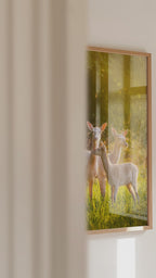 Dovhjortar i kvällsljus