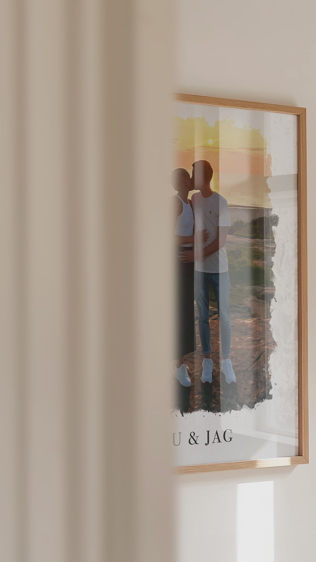 Eget motiv med personlig text - vattenfärgs effekt